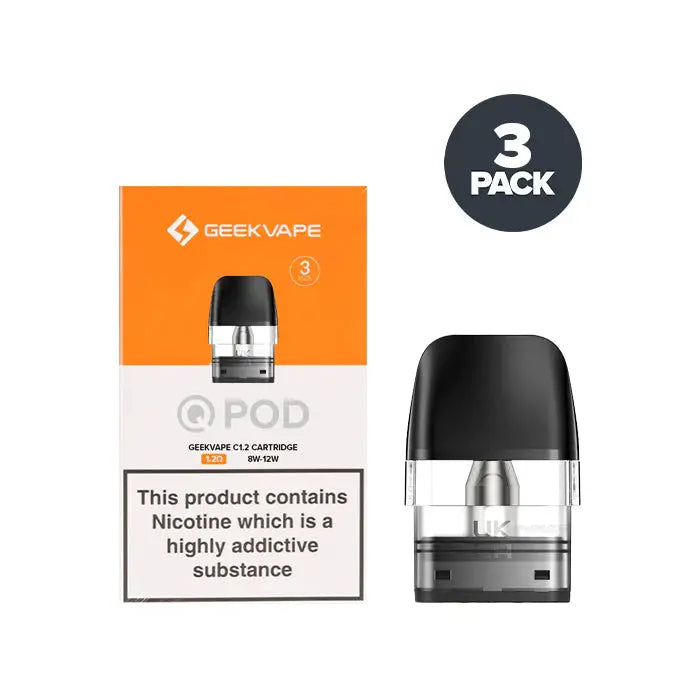 GeekVape Q Replacement Pods - 0.6Ω 0.8Ω 1.2Ω 3pcs/pack image 0