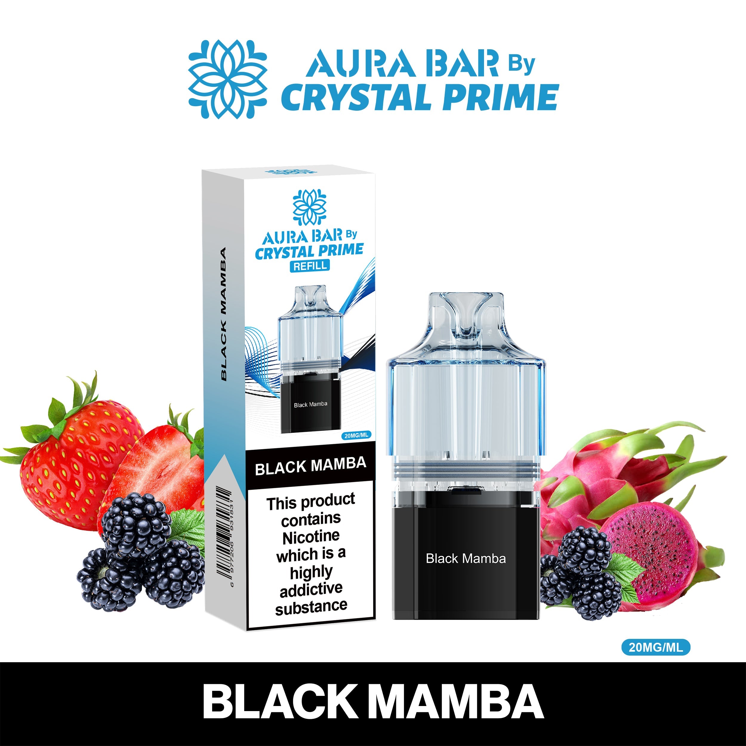 Crystal Prime Aura Bar 10K Prefilled Pods