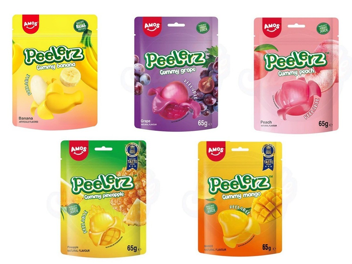 AMOS Peelerz Gummy Peg Bag 65g | 12-Pack