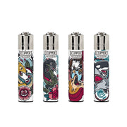 Clipper Lighters 48PK - Battle Tattoo