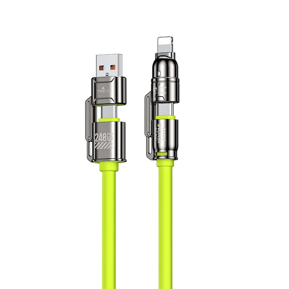 4-in-1 Charging Cable | Liquid Silicon Sleeve