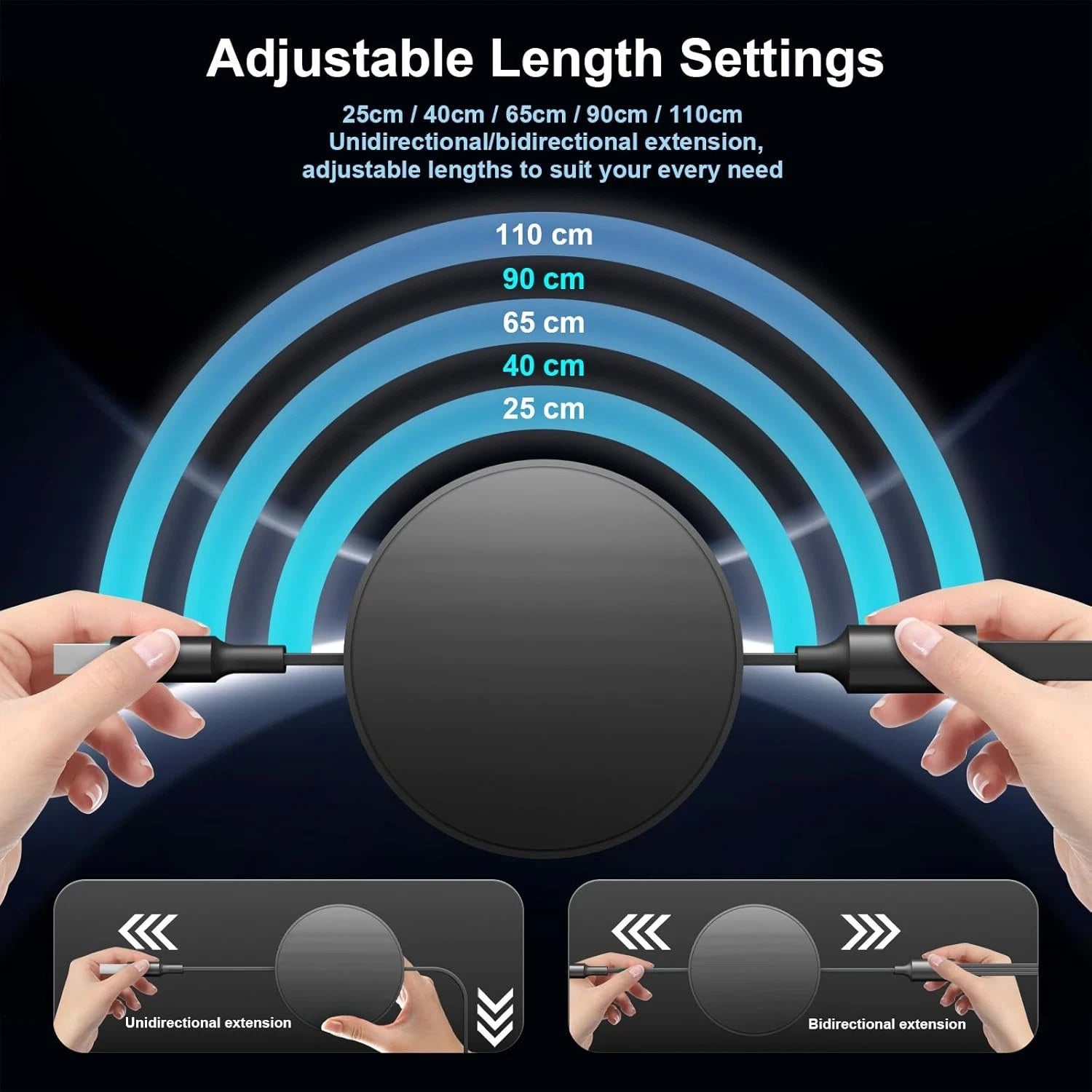 Universal 3-in-1 Retractable Charging Cable