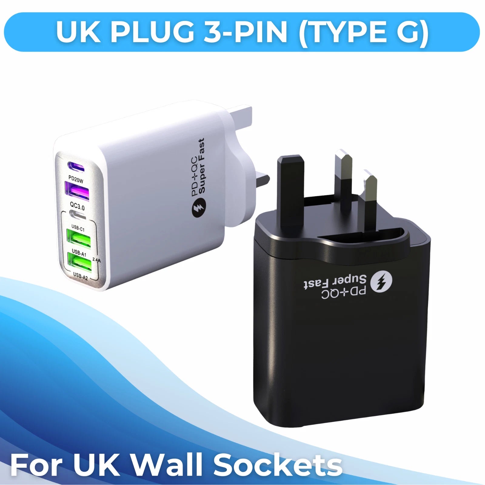 Universal 5-Port Fast Charger Plug