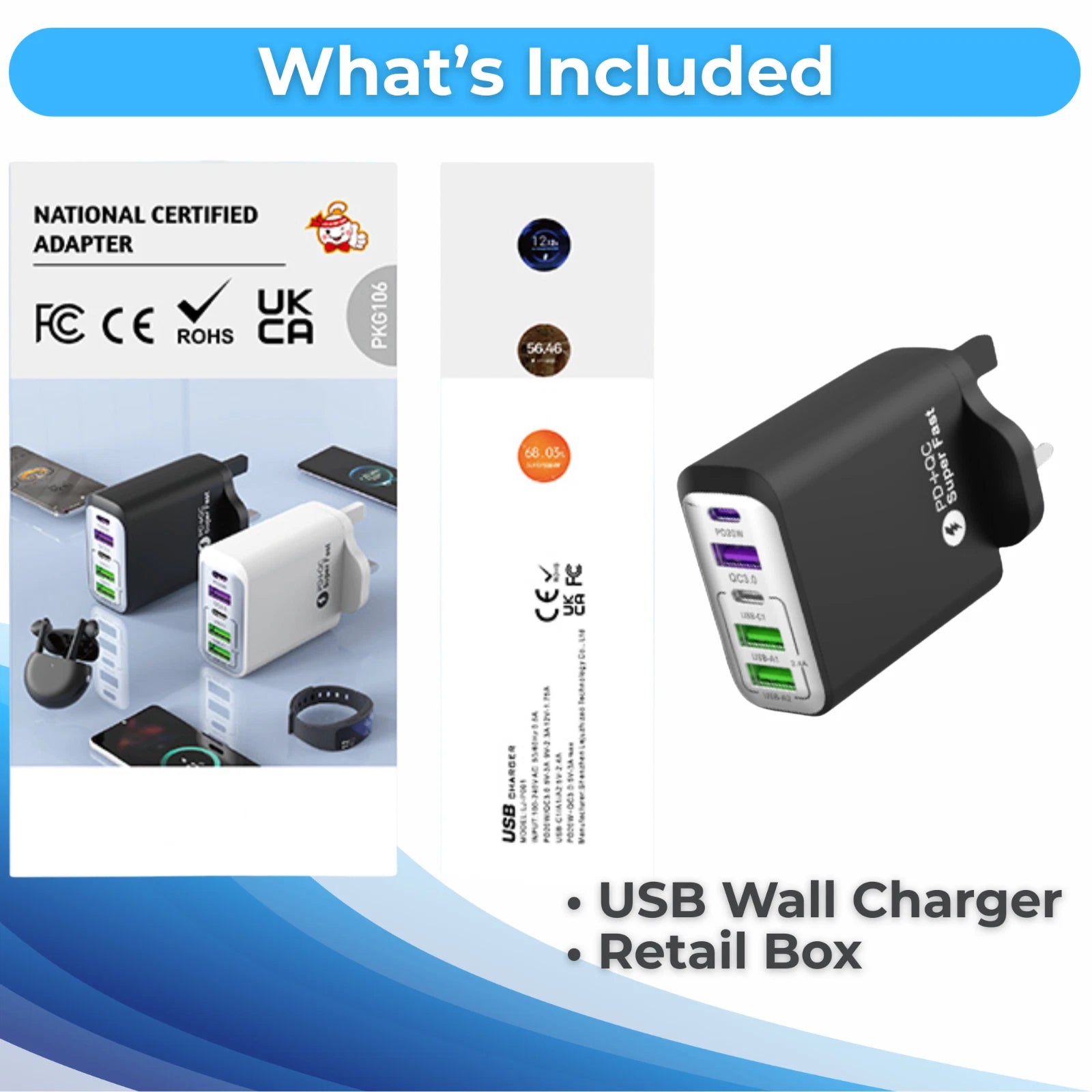 Universal 5-Port Fast Charger Plug