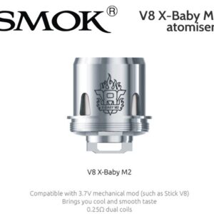 SMOK V8 X-Baby M2 Replacement Coils 0.25 Ohm 3pcs/pack - Image 2