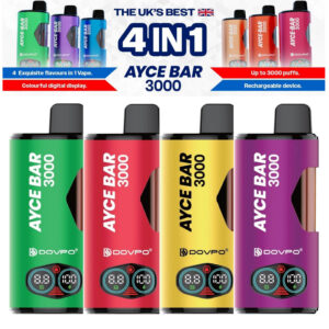 Dovpo Ayce Bar 3000 Puffs | 4 In 1 Disposable Kit | 20MG