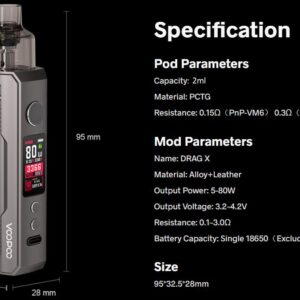 VOOPOO DRAG X Pod Kit | Special Edition | Dark Knight - Image 2
