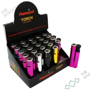 FlameJet Windproof Metal Lighter 50PK
