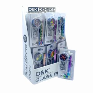 D&K Metal Pipe with Screens & Grinder Set | Rainbow (24-Pack) - Image 1
