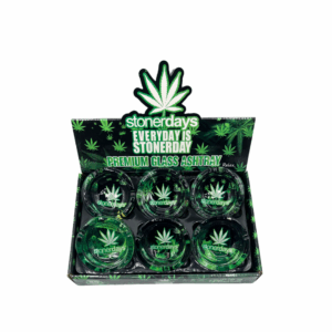 Glass Ashtray With Rubber - Stonerdays (6-Pack)