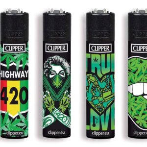 Clipper Lighter 48-Pack - Weed Leaf - Image 1