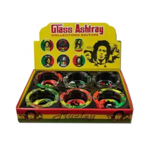 Glass Ashtray With Rubber - Bob's (6-Pack)